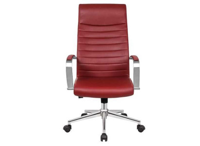 Silla de cuero artificial Diseño de sillón tapizado Rojo Sillas Silla de comedor Silla de oficina